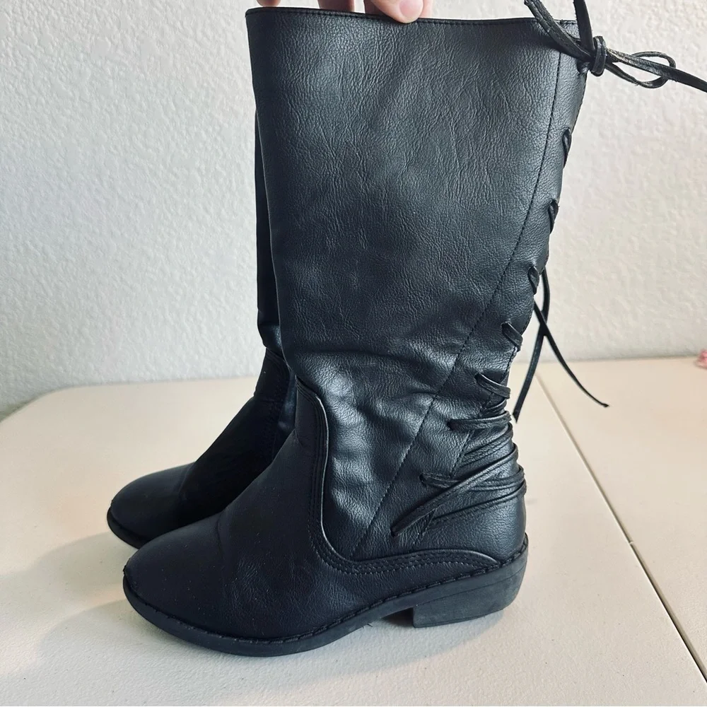 bebe kids black boots